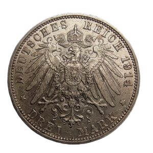 German Empire 3 mark, 1911 (2)