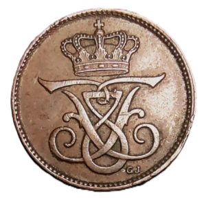 1 Øre coin from Denmark (2)