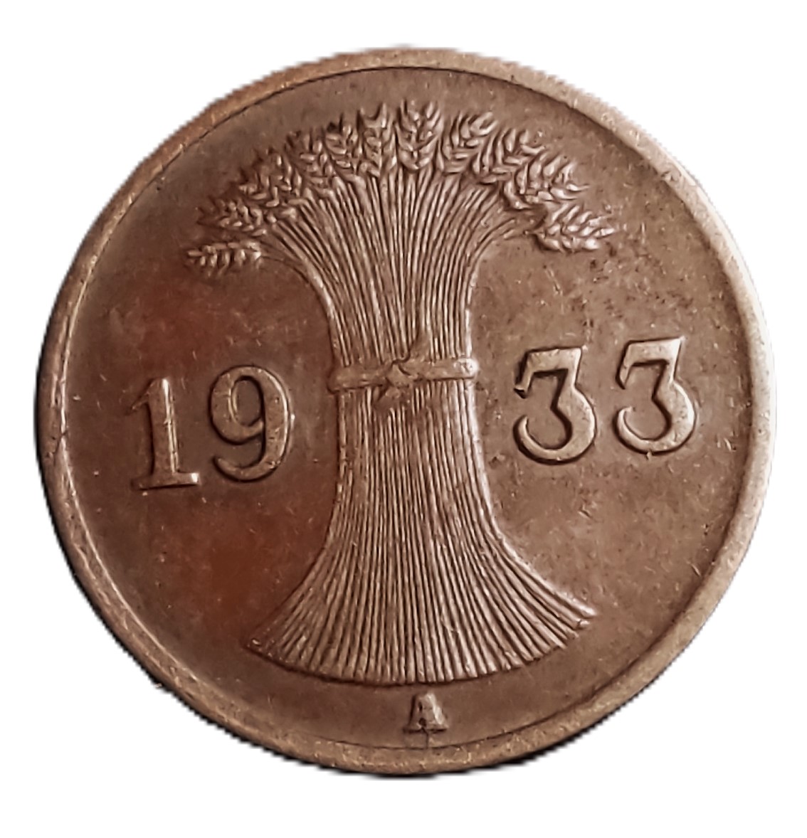 1 REICHSPFENNIG 1933 A REPUBLIKA WEIMARSKA (2) 1 REICHSPFENNIG 1933 A REPUBLIKA WEIMARSKA (2)