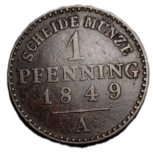 1 pfennig 1849