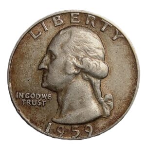 1959 Washington silver quarter