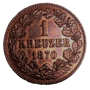 Baden 1 kreuzer, 1870 (2)