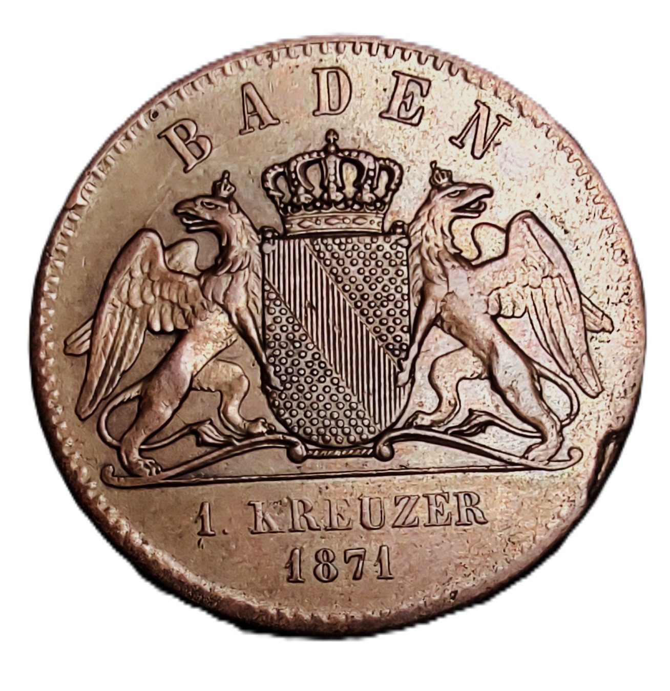 Baden 1 kreuzer, 1871 (4) Baden 1 kreuzer, 1871 (4)