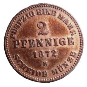 German Empire 2 pfennig, 1872