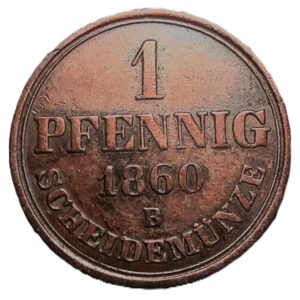 Hanower 1 fenig, 1860