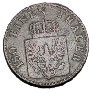 Prusy 2 fenigi, 1854