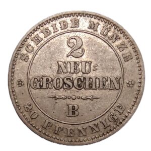 Saxony 2 neugroschen, 1866