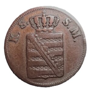 Saxony 2 pfennig, 1853