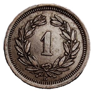 Switzerland 1 rappen, 1879 (2)