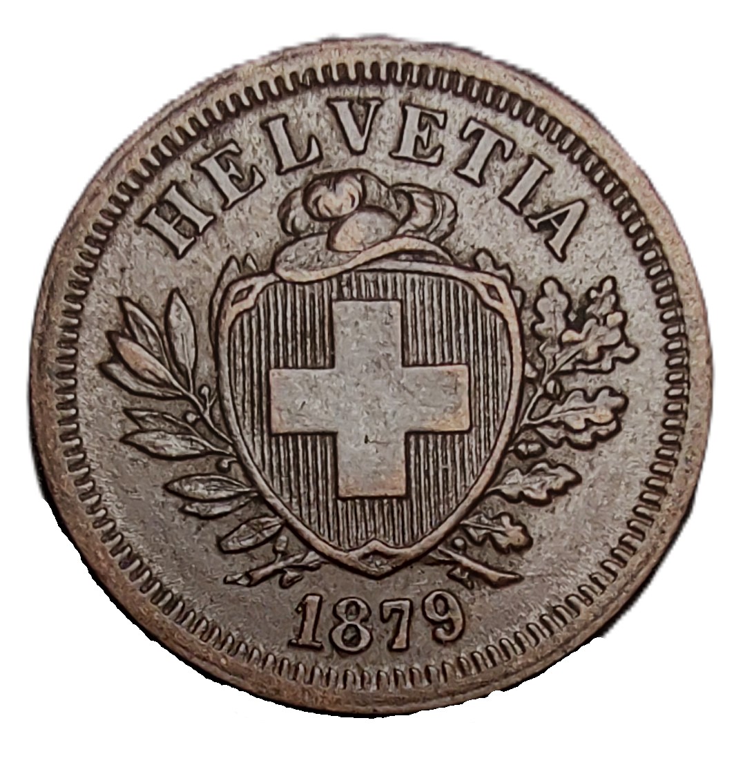 Switzerland 1 rappen, 1879 Switzerland 1 rappen, 1879