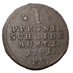 Waldeck 1 pfennig, 1781 (2)