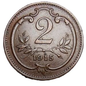 1915 Austrian Empire 2 Heller