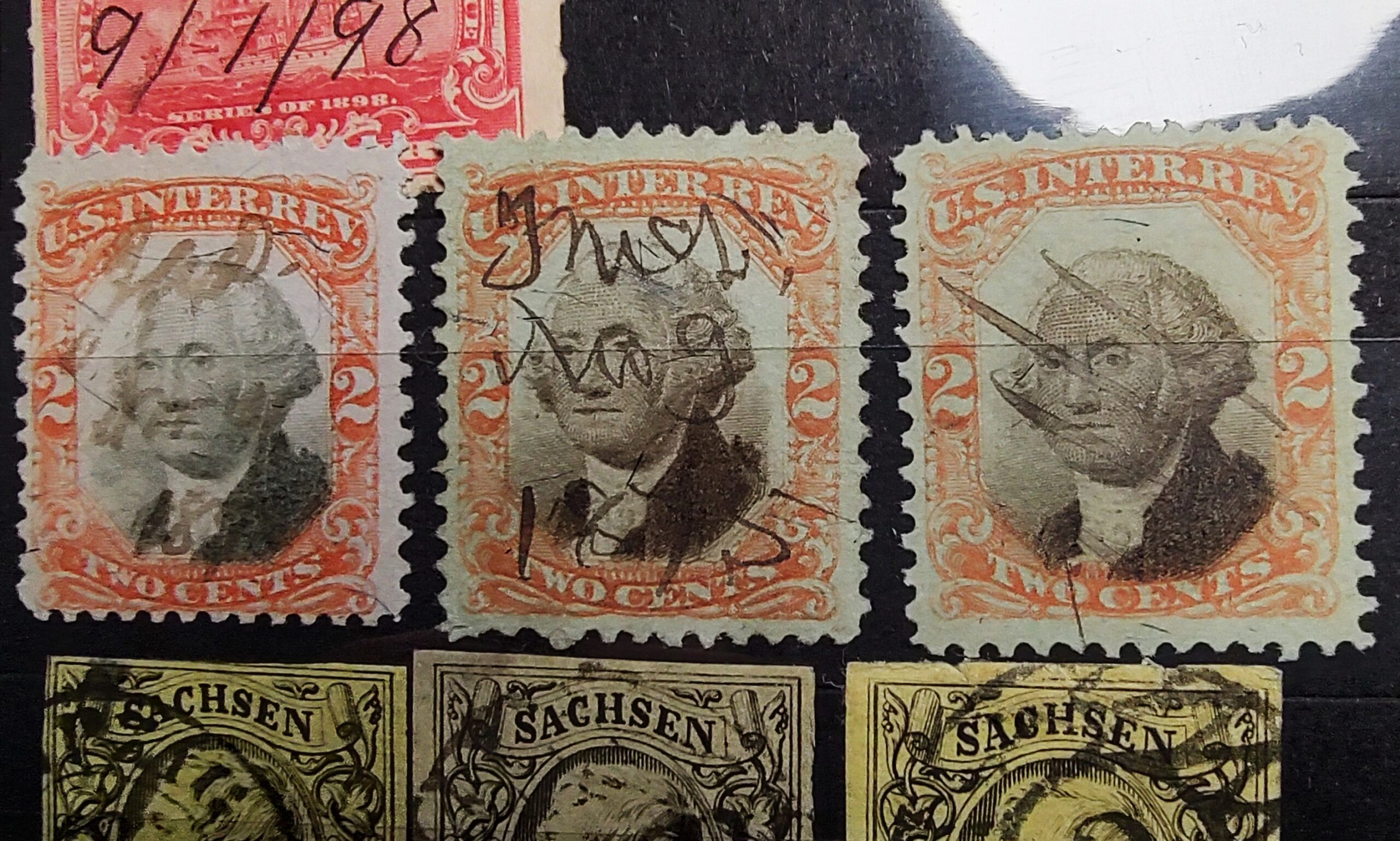 2-cent U.S. Internal Revenue stamp featuring George Washington