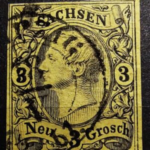 Saxony 1855 King John I stamp