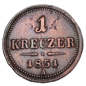 1 Kreuzer minted in 1851